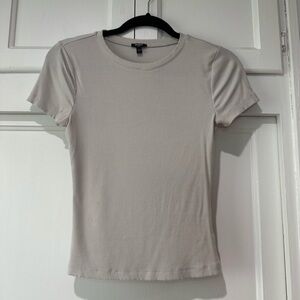 Express Ribbed Fitted Crew Neck Tee